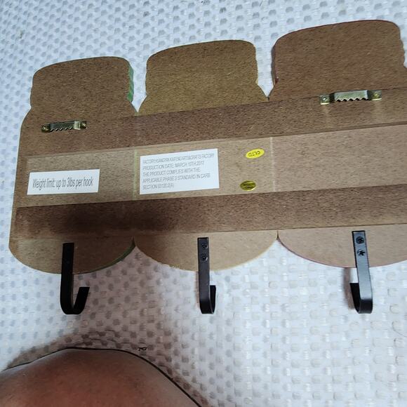 HOME SWEET HOME MASON JAR SIGN COAT HANGER WALL DECOR - Picture 2 of 3